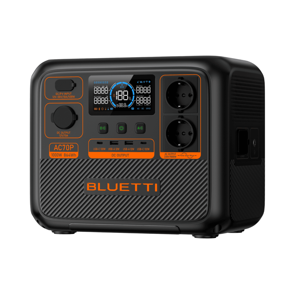 Alternative view of Generador Solar 1000W Bluetti AC70P